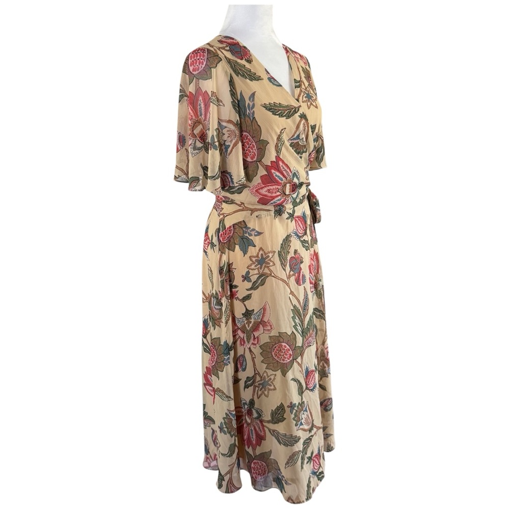 Lauren Ralph Lauren Floral Belted Georgette Dress | Size 12 - Picture 8 of 14